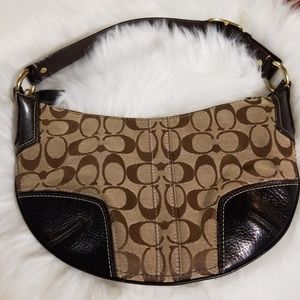 COACH- Hobo Slip Purse Signature Canvas Brown